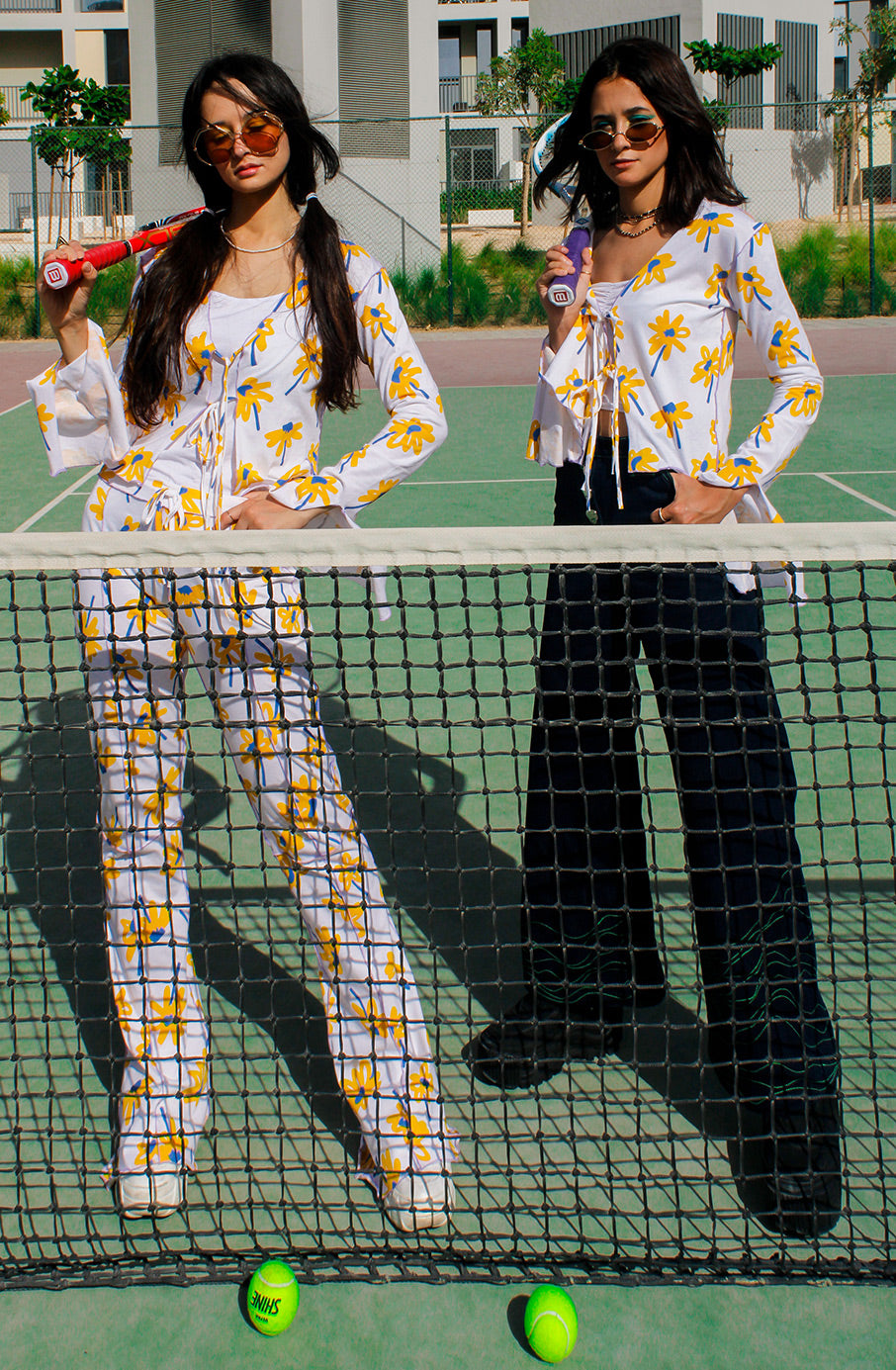 Sunflower Pajama Pants,Pre-Spring Limited Edition,Sustainable Fashion,Upcycled Fabric,Defective Stock,Breathable Material,Drawstrings,doppelganger,Purple Overlock Stitch,Bell Bottom Cut,Sleepover Comfort,Lounging Elegance,Matching Sets,Besties' Fashion,Sale Offer,Stylish Sleepwear,Dubai Fashion,Cozy Pajamas,Sustainable Style,Comfortable Lounge Pants,Limited-Time Deal