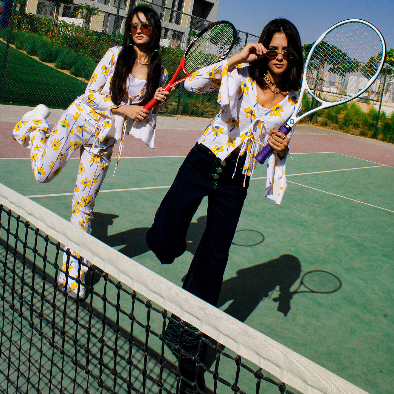 Sunflower Pajama Pants,Pre-Spring Limited Edition,Sustainable Fashion,Upcycled Fabric,Defective Stock,Breathable Material,Drawstrings,doppelganger,Purple Overlock Stitch,Bell Bottom Cut,Sleepover Comfort,Lounging Elegance,Matching Sets,Besties' Fashion,Sale Offer,Stylish Sleepwear,Dubai Fashion,Cozy Pajamas,Sustainable Style,Comfortable Lounge Pants,Limited-Time Deal