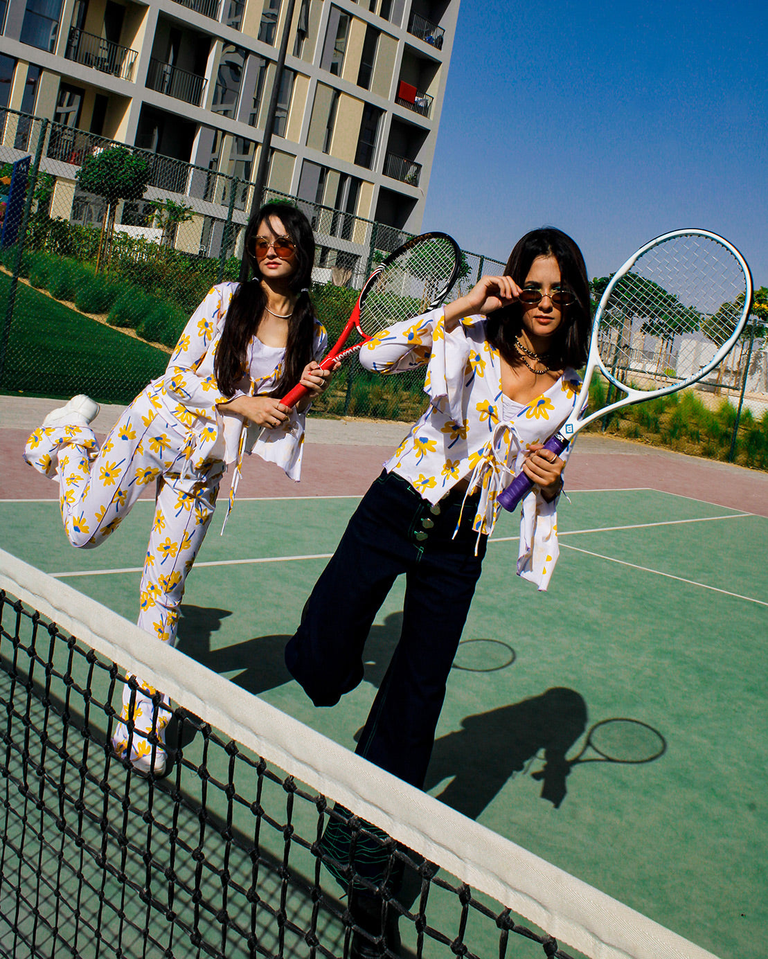 Sunflower Pajama Set,Cozy Sleepwear,Limited Edition,Upcycled Fabric,Sustainable Fashion,Breathable Material,Purple Overlock Stitch,Coordinated Set,Stylish Comfort,Sleepover Matching,Besties' Fashion,Sale Offer,Dubai Fashion,Comfortable Loungewear,Errands-Ready,Sustainable Style,Trendy Sleepwear,Limited-Time Deal,Relaxation Mode,Cozy and Stylish