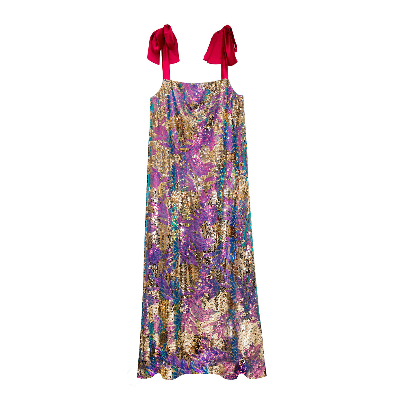 Prismatic Sequins Dress,Festive Luxury,Doppelganger Design,Glamorous Attire,Slip Dress,Long Sleeve Top,Eid Celebration,Birthday Dinner,Versatile Styling,Festive Looks,Touch of Elegance,UAE Shipping, Red ribbon ties,Affordable Shipping,AED 15 Shipping,Special Occasion Dress,Sparkling Glamour,Luxury WEAR,Festive Fashion