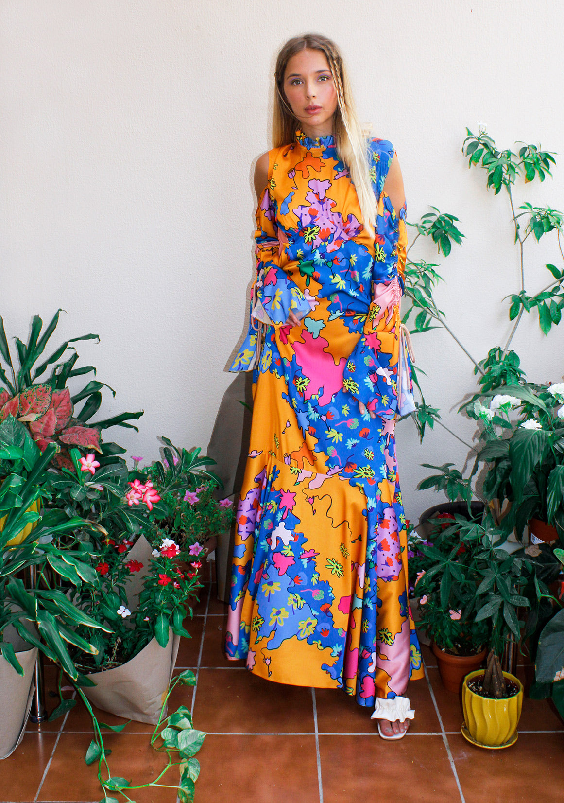 Wildflower Dress,Botanical Garden Colors,Twinning Outfit,Camo-Floral Print,Adjustable Waist,Cold Shoulder Detail,Summer Fashion,Formal Attire,Summer Picnic Dress,BFF Twinning,Floral Summer Dress,Local Business Support,Buy Local,Vibrant Print,Stylish Comfort,Wildflower print,Seasonal Elegance,Botanical Inspiration,Summer Chic,Trendy Wardrobe