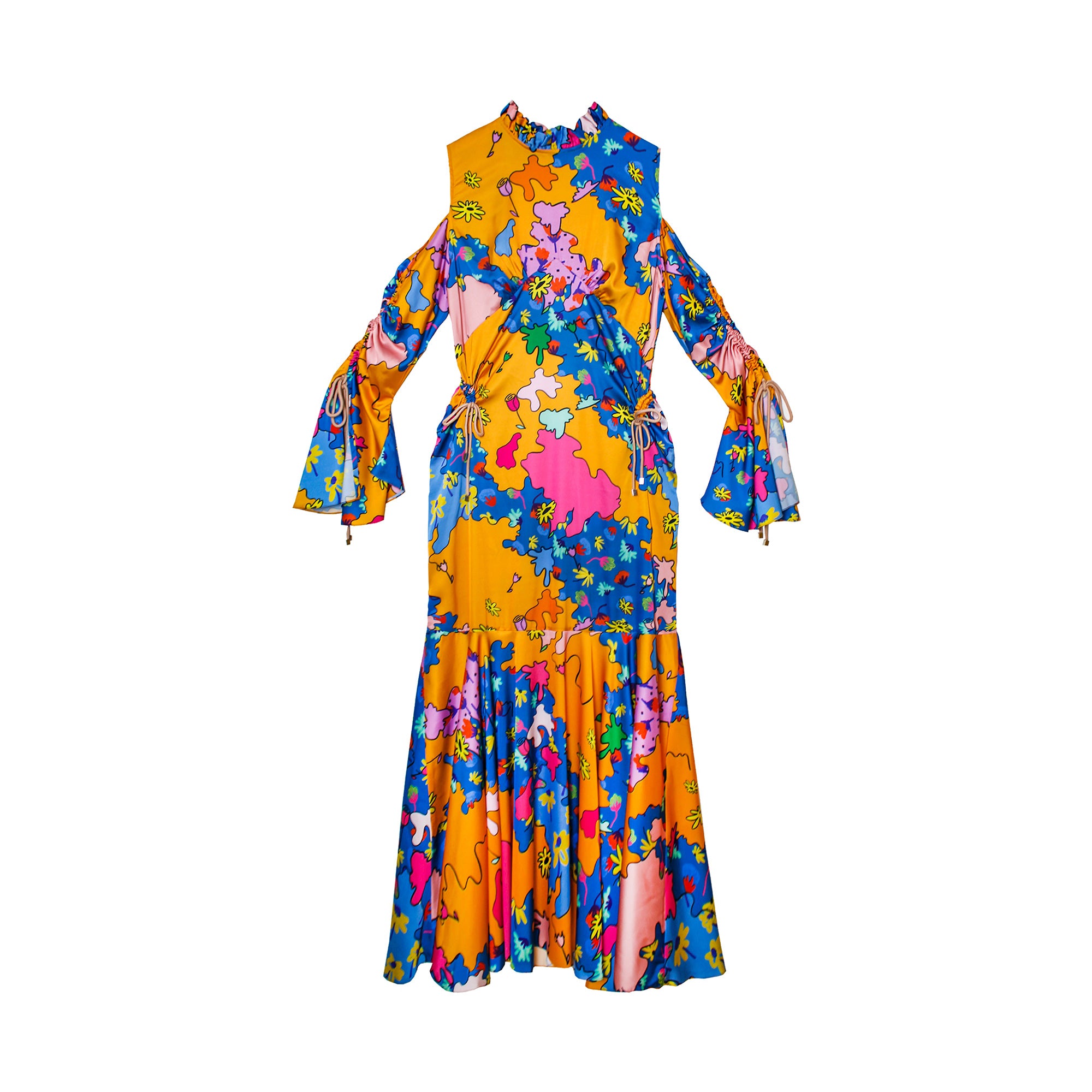 Wildflower Dress,Botanical Garden Colors,Twinning Outfit,Camo-Floral Print,Adjustable Waist,Cold Shoulder Detail,Summer Fashion,Formal Attire,Summer Picnic Dress,BFF Twinning,Floral Summer Dress,Local Business Support,Buy Local,Vibrant Print,Stylish Comfort,Wildflower print,Seasonal Elegance,Botanical Inspiration,Summer Chic,Trendy Wardrobe