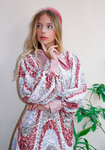 puff sleeves, silk, party, occasional  dress, symphony